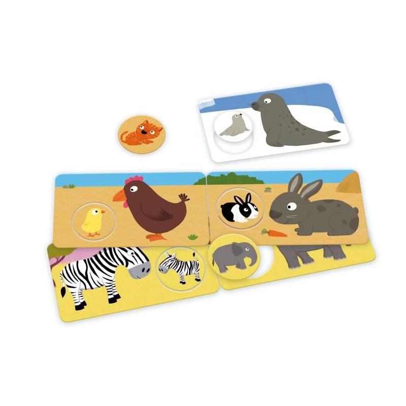 Jeu d'association NATHAN La Petite Ecole - Mamans et Bébés - Bébé Animaux - Mixte - 3 ans et +