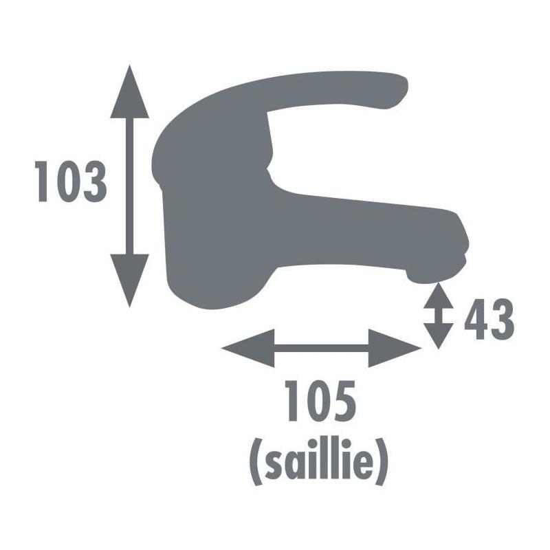 Mitigeur lavabo EDOUARD ROUSSEAU Cardiff - Design élégant avec cartouche céramique - Économie d'eau - Facile à installer
