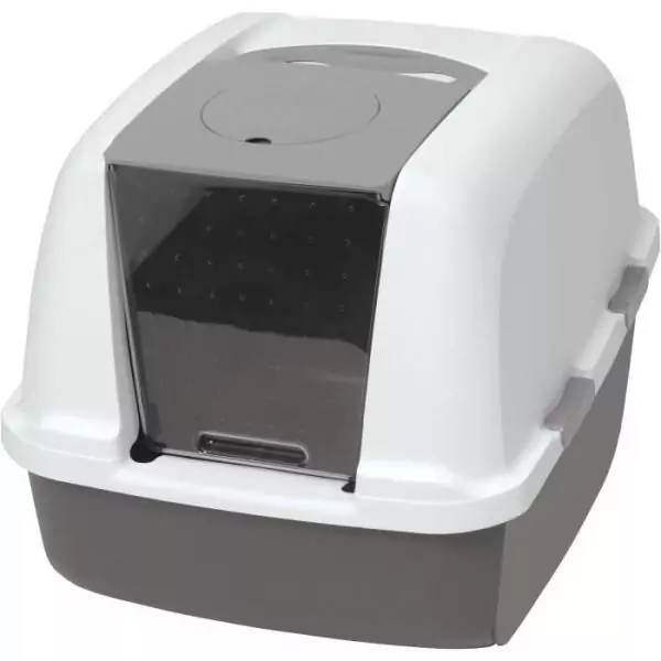 Maison de toilette Bac a litiere pour chat - CATIT - Airsift Jumbo - Systeme de filtration intégré - L. 57 x l. 50 x H. 46,5 c