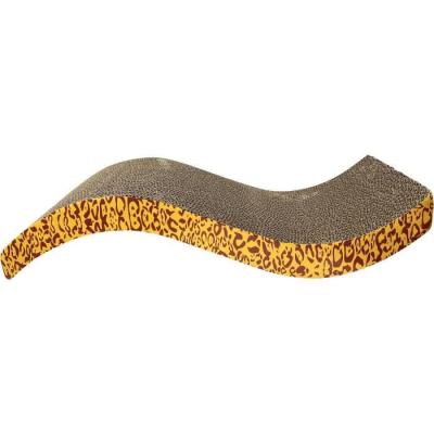 Griffoir pour chat - CATIT - Ondulé - Herbe a chat incluse - Motifs léopard - 53 cm