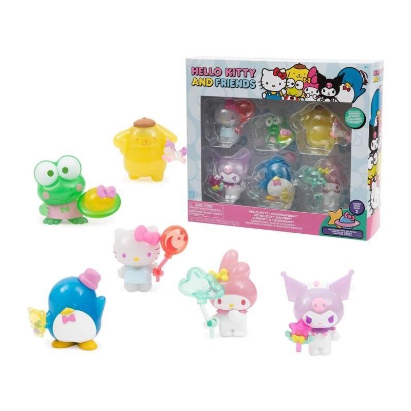 Coffret 6 figurines miniatures Hello Kitty - Collection adorable