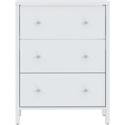Meuble sous lavabo - Blanc - 3 tiroirs - L64 x P40 x H83 cm - IPSARION