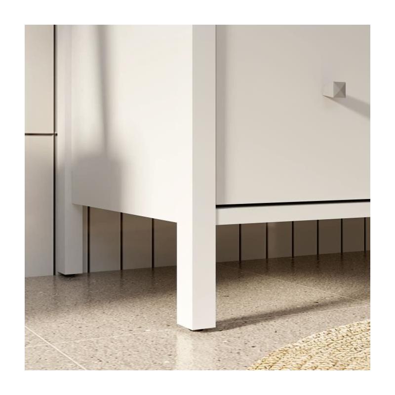 Meuble sous lavabo - Blanc - 3 tiroirs - L64 x P40 x H83 cm - IPSARION