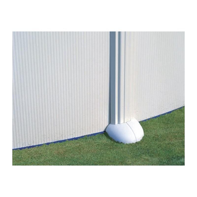 Kit Piscine hors sol blanche Ø480 x 132 cm + Filtre sable & échelle