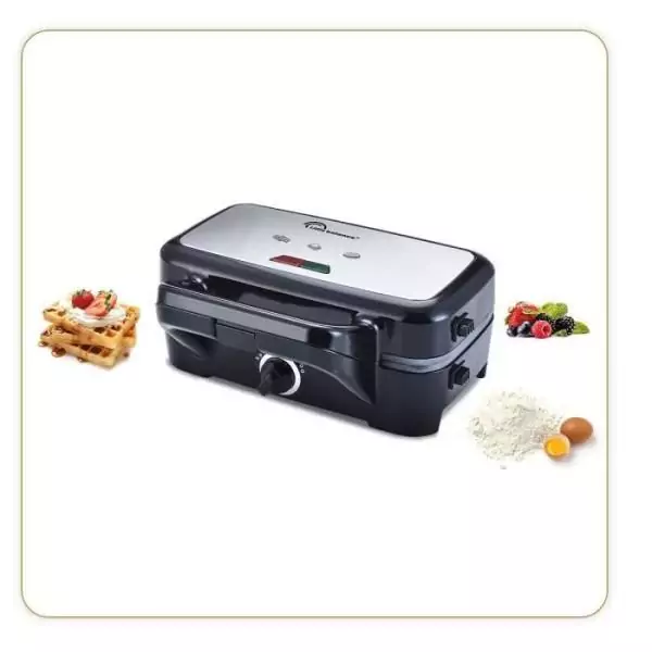 Gaufrier LITTLE BALANCE - Speed'n Mixt - 2 Plaques Interchangeables - Ouverture 180°C - 1200 W