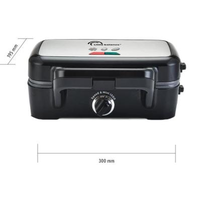 Gaufrier LITTLE BALANCE - Speed'n Mixt - 2 Plaques Interchangeables - Ouverture 180°C - 1200 W