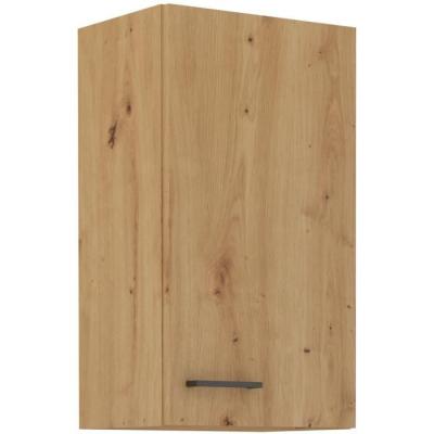 Meuble haut MODENA - Design robuste - Chene artisan / Noir mat
