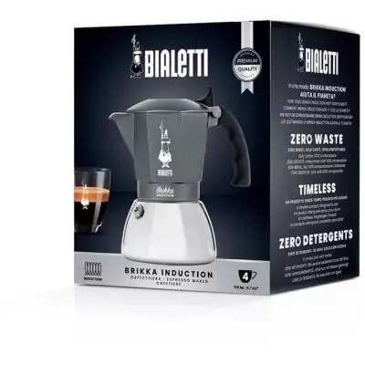 Cafetière Italienne BIALETTI - BRIKKA - Induction 4 tasses
