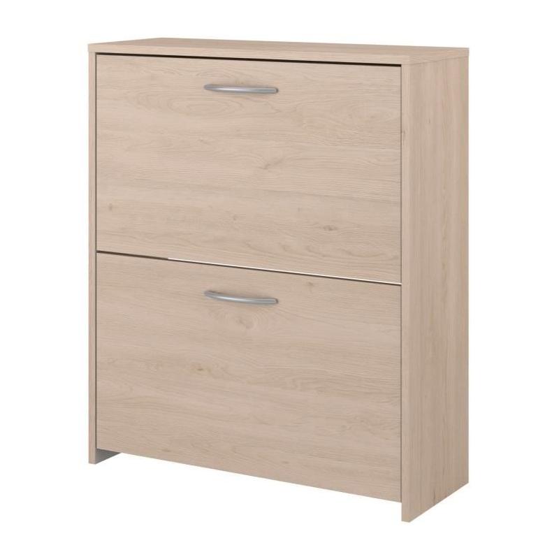 Meuble a chaussures 2 abattants - EASY LIFE - Chene - 66,5 x 78,5 x 25,1 - PARISOT