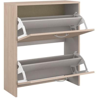 Meuble a chaussures 2 abattants - EASY LIFE - Chene - 66,5 x 78,5 x 25,1 - PARISOT