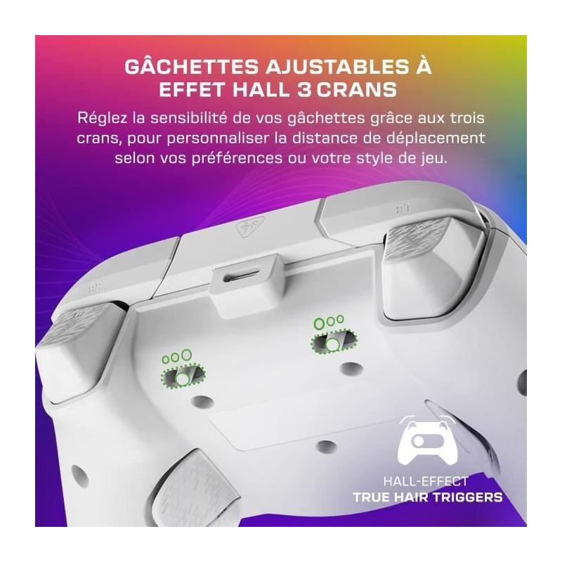 Manette de jeu - Xbox Series X|S, Xbox One et PC - Afterglow Wave - RGB - Filaire - Blanc- TURTLE BEACH