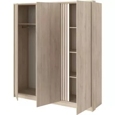 Armoire de chambre en chêne - 3 portes - 185 x 52 x 203 cm Armoire de chambre en chêne - 3 portes - 185 x 52 x 203 cm