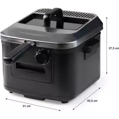 Friteuse électrique Domo 4L 2000W noir - Puissance et polyvalence