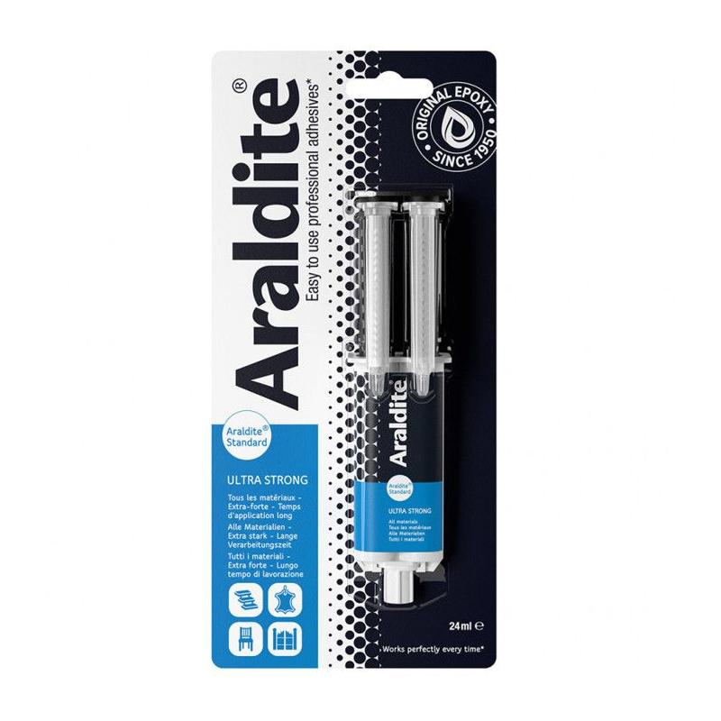 Colle époxy bi-composant - ARALDITE - Standard - 24 ml - Prise longue - Haute résistance