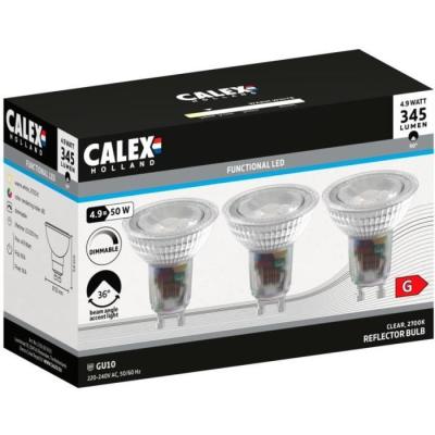 Ampoule LED réflecteur CALEX GU10 4,9W 345lm intensité variable - Chrome