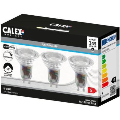 Ampoule LED réflecteur CALEX GU10 4,9W 345lm intensité variable - Chrome