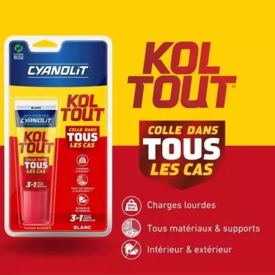 Colle de fixation et d'étanchéité CYANOLIT Blanc 50ml - Polyvalente pour petites réparations