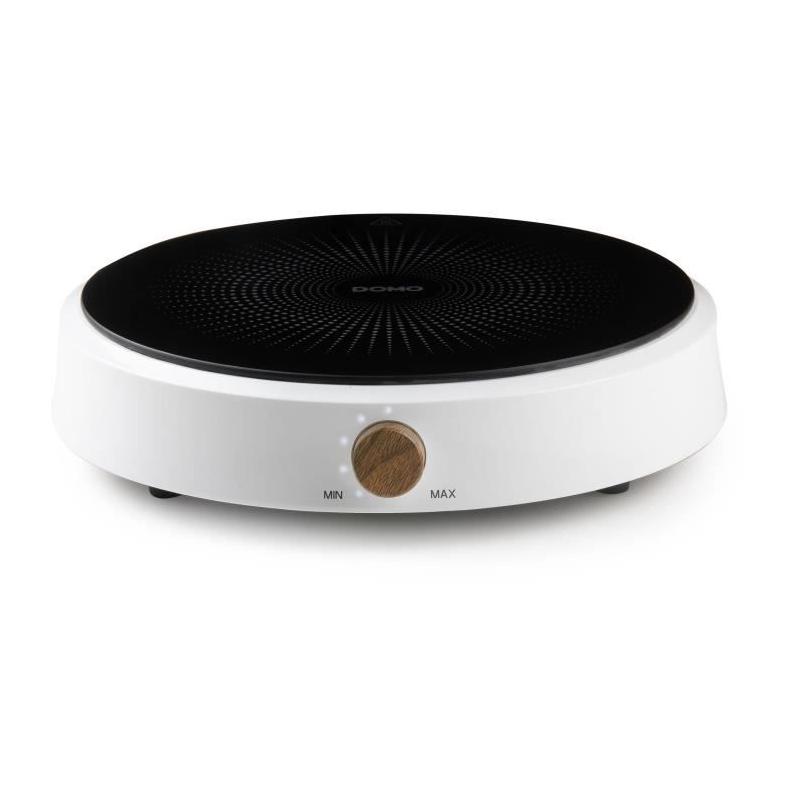 Plaque a induction - DOMO - DO30112IP - 2000 W - 1 foyer - Design rond blanc