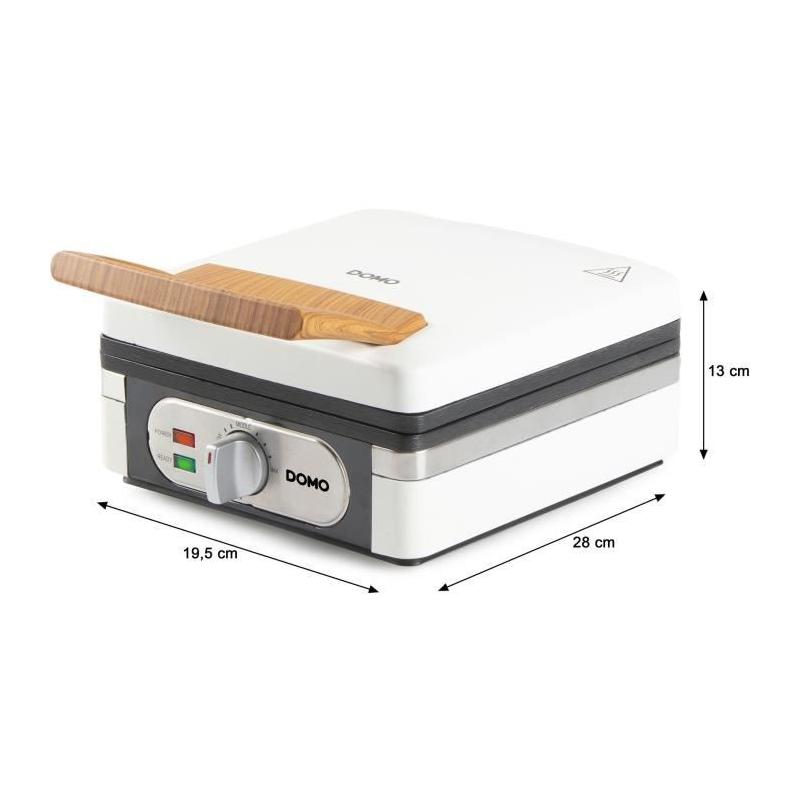 Gaufrier DOMO DO9274W 1400 W blanc - 2 gaufres XL