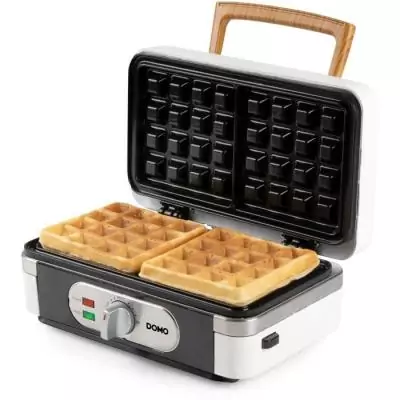 Appareil 3-en-1 DOMO DO9277C - Croque-gaufre-gril - 1100 W - Blanc