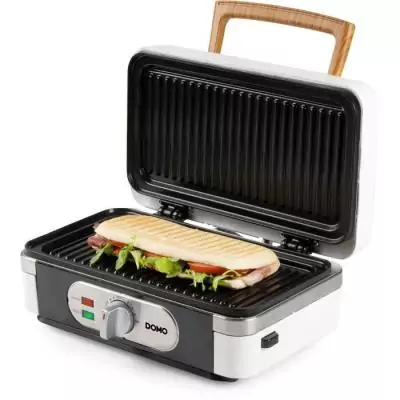 Appareil 3-en-1 DOMO DO9277C - Croque-gaufre-gril - 1100 W - Blanc