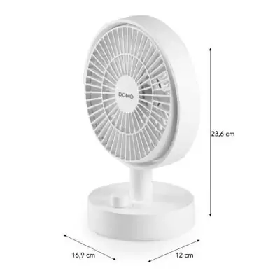 Ventilateur de table DOMO - Rechargeable USB - Puissant et Portable Ventilateur de table DOMO - Rechargeable USB - Puissant et Portable