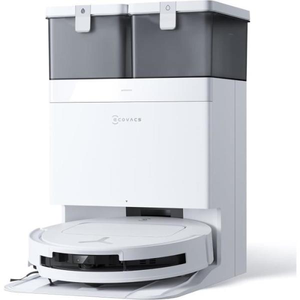 ECOVACS DEEBOT T50 OMNI - Aspirateur Robot Laveur avec Station - 15000Pa - Brosse latérale et serpilliere Extensibles - ZeroTan