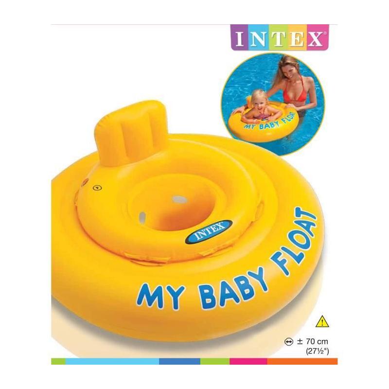 Bouée gonflable pour bébé - INTEX - Jaune - A partir de 6 mois - Mixte - 70 cm