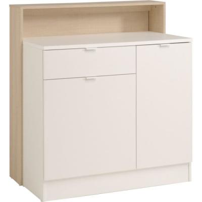 KEY - Meuble multifonctions pour cuisine et bar - Chene/Blanc - PARISOT