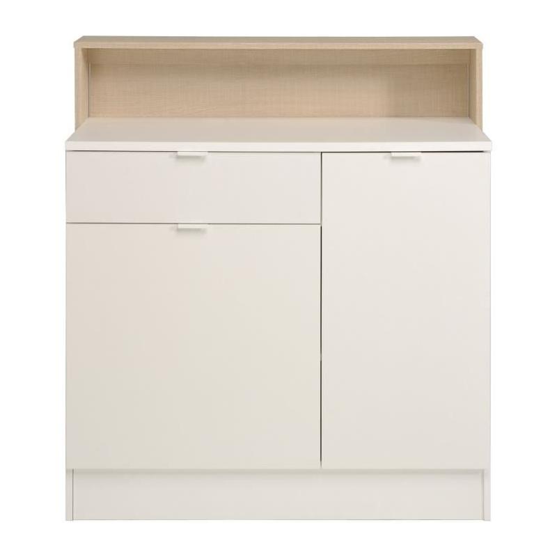 KEY - Meuble multifonctions pour cuisine et bar - Chene/Blanc - PARISOT