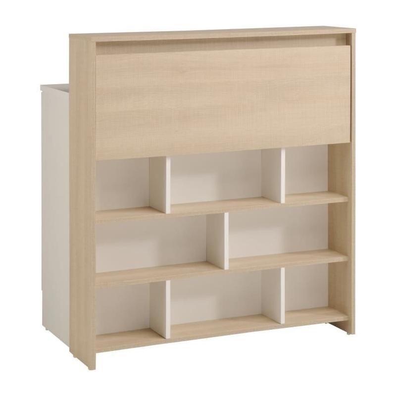 KEY - Meuble multifonctions pour cuisine et bar - Chene/Blanc - PARISOT