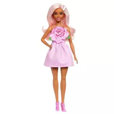 Barbie Fashionistas: Poupée Rose Sans Bretelle Avec Accessoires Barbie Fashionistas: Poupée Rose Sans Bretelle Avec Accessoires
