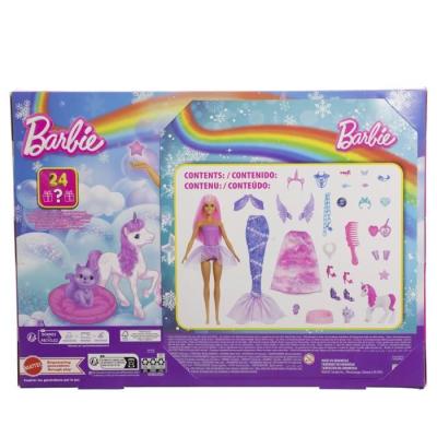 Calendrier de l'Avent Barbie avec 24 surprises et poupée glam - JFL66