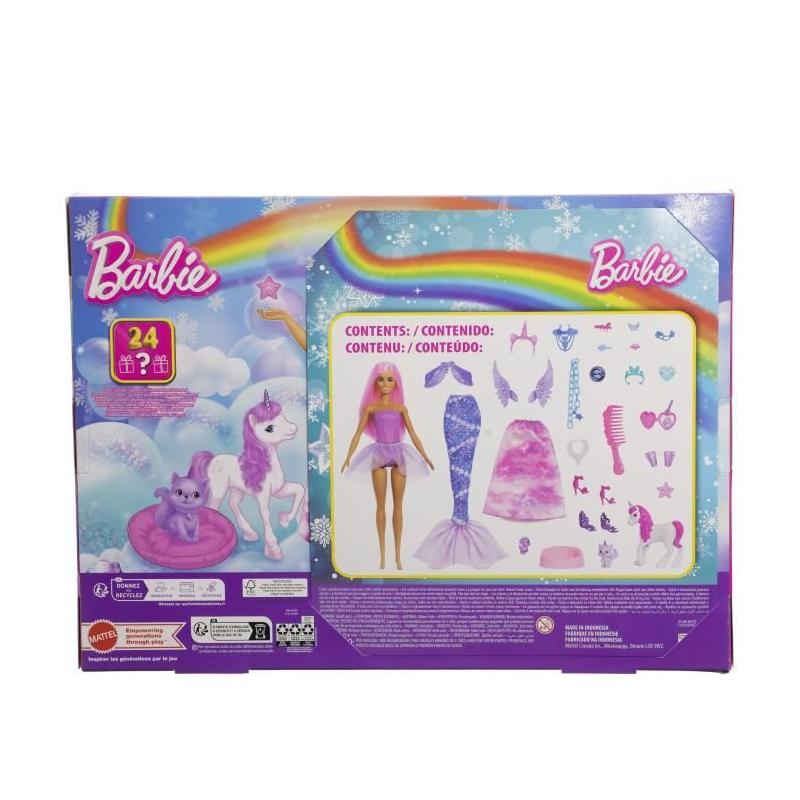 Calendrier de l'Avent Barbie avec 24 surprises et poupée glam - JFL66