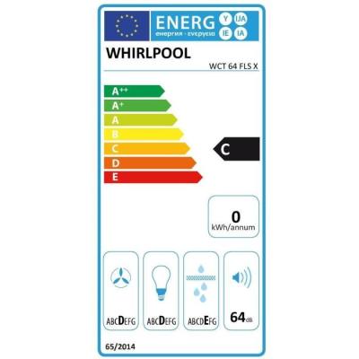Hotte intégrable extracteur Whirlpool WCT64FLSX - Inox