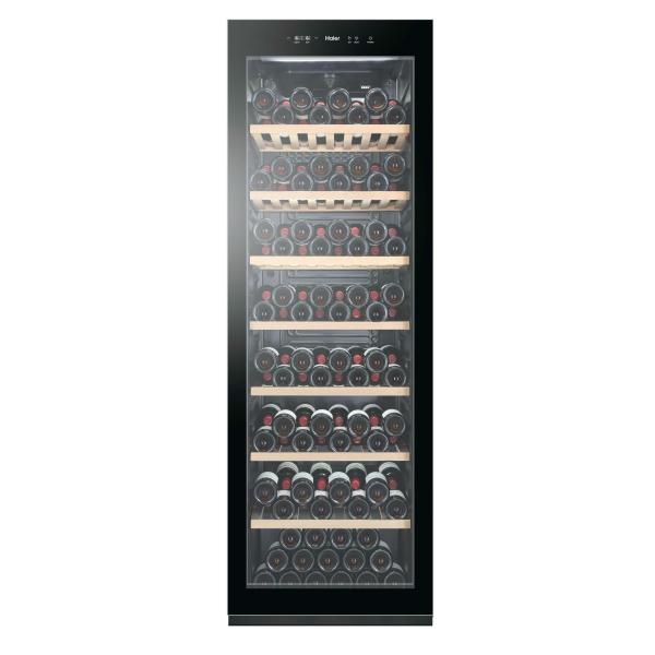 HAIER HWS188GAE - Cave a vin de vieillissement - Pose libre - 188 bouteilles - Mono zone - H185 x L59,5 cm - Noir