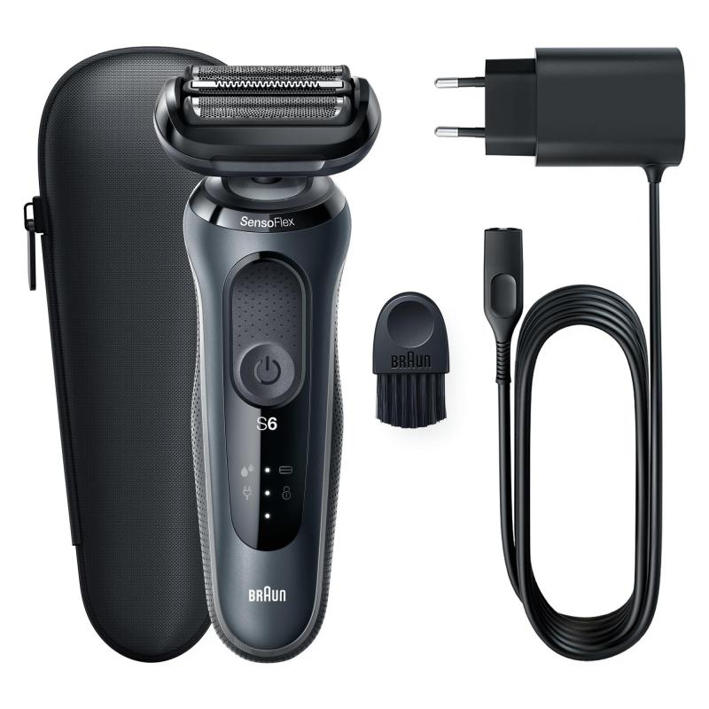 Braun Series 6 61-N1000s Rasoir à grille Noir, Gris