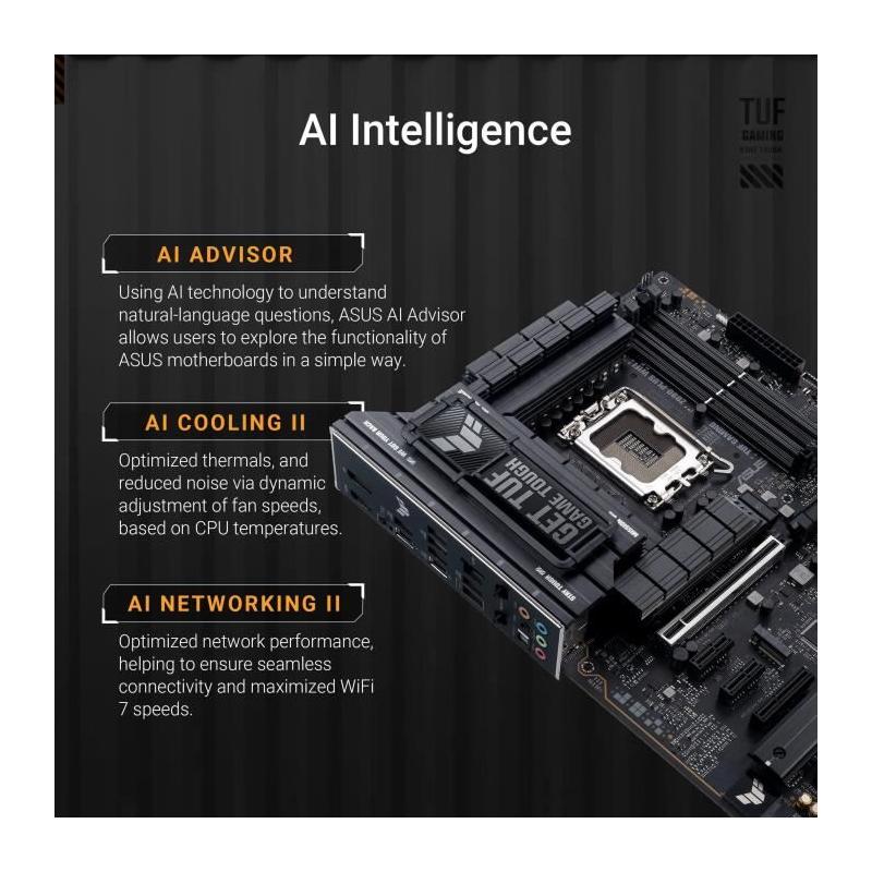 Carte mere - ASUS TUF GAMING Z890-PLUS WIFI - DDR5 - WiFi intégré - ATX