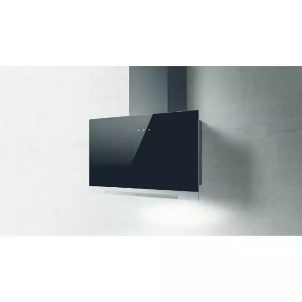 Hotte - ELICA - Aplomb - BL/A/60 - 58,8 x 65,5-99 x 25 cm - Verre noir / Gris anthracite