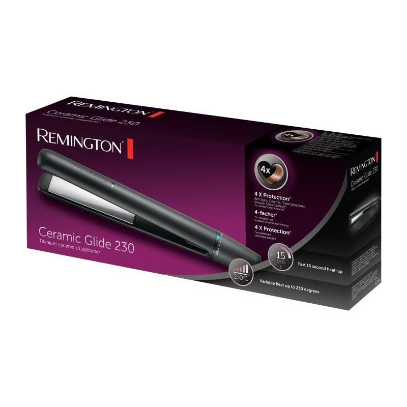 Lisseur REMINGTON S3700 Ceramic Glide - Chauffe rapide - 8 températures