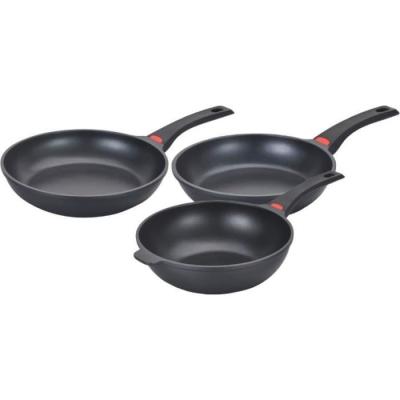 Set de 3 poêles induction Baumalu - Fonte d'aluminium anti-adhésif