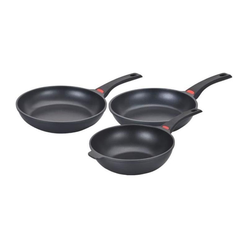 Set de 3 poêles induction Baumalu - Fonte d'aluminium anti-adhésif