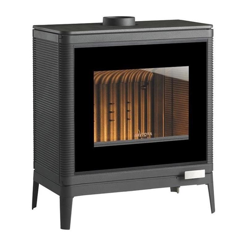Poele a bois - INVICTA Kazan Grand Angle - 9 Kw - Bûches 58 cm : Chaleur et style dans votre maison