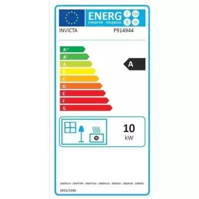 Poêle à bois INVICTA Ode - Design Fonte 10 KW