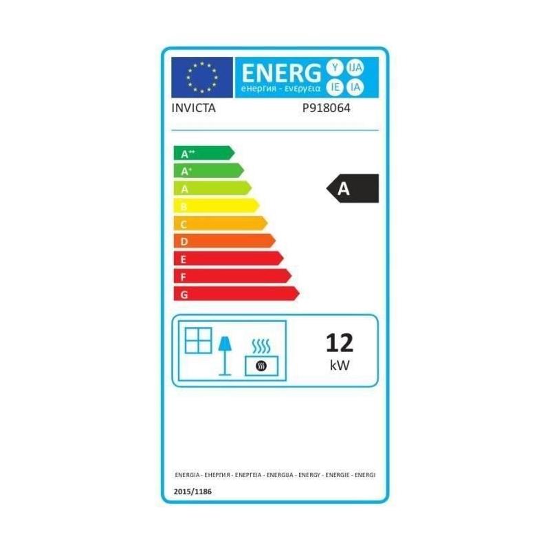 Poêle à bois INVICTA Mandor 12kW - Chaleur et qualité made in France!