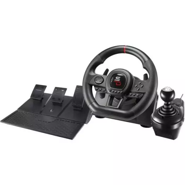Volant de course - SUPERDRIVE - GS650-X - Levier de vitesse manuel - 3 pédales - Palettes - PS4 / Xbox