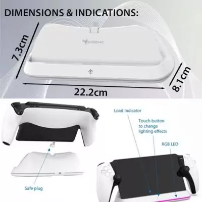 Station de recharge SUBSONIC - LED RVB - Charge rapide - USB Type-C Station de recharge SUBSONIC - LED RVB - Charge rapide - USB Type-C