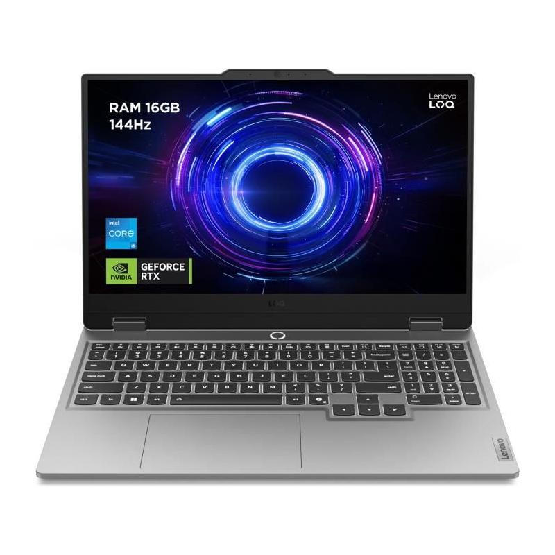 PC portable Gamer LENOVO LOQ 15IRX10 | Sans Windows - 15'' FHD 144hz - Core i5-13450HX - RTX 5050 100W - RAM 16 Go - SSD 512 Go