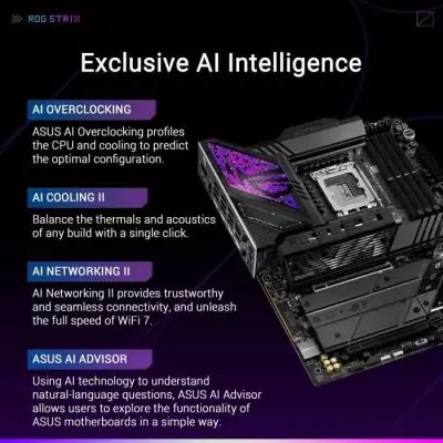 Carte mère ASUS STRIX Z890-E GAMING WIFI - Wi-Fi intégré - LGA1851 Carte mère ASUS STRIX Z890-E GAMING WIFI - Wi-Fi intégré - LGA1851