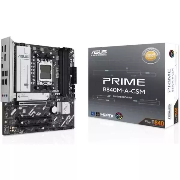 Carte mere - ASUS - PRIME B840M-A-CSM - AMD B840 - Emplacement AM5 micro ATX